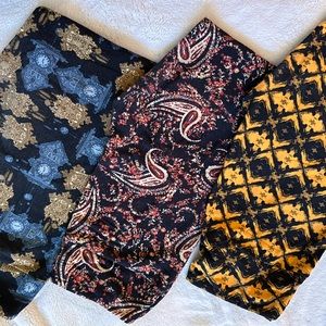 Gently Used LuLaRoe OS Leggings Lot of 3